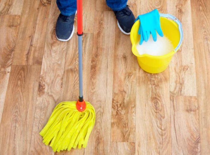 how to clean a mop with bucket
