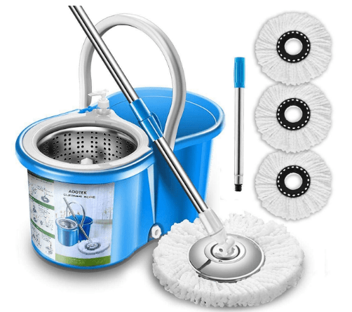 stainless steel spin mop