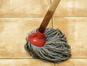 how to clean mop with a fixed head