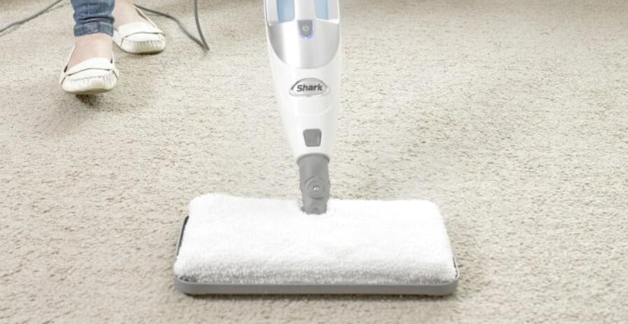 clean carpet with steam mop