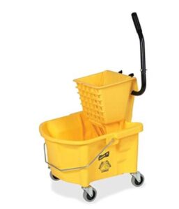 genuine joe splash guard mop bucket wringer combo for home use