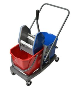 janitorial double mop bucket with wringer