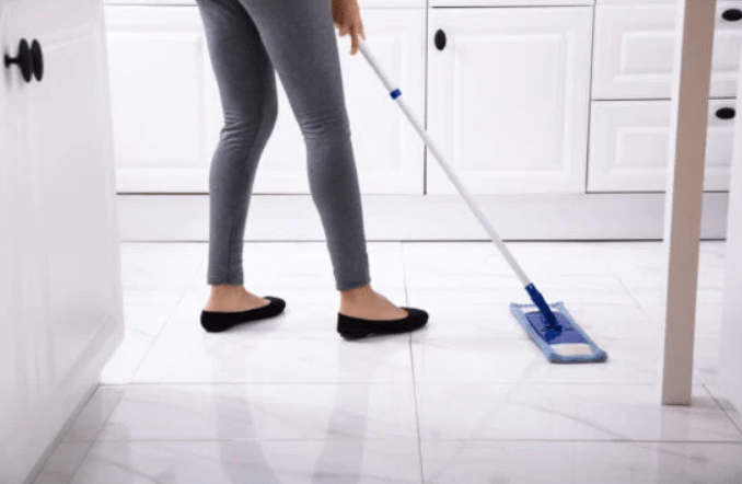 how to clean marble floor with baking soda