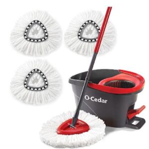 o cedar easywring spin mop and bucket with splash guard