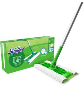 swiffer sweeper dry and wet floor mopping and cleaning starter kit