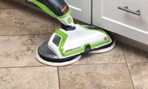 scrubbing floors