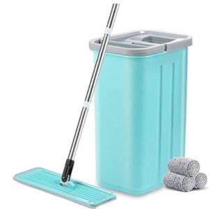 flat mop and tall bucket with wringer