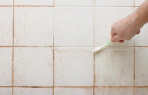 how to clean bathroom tiles stain