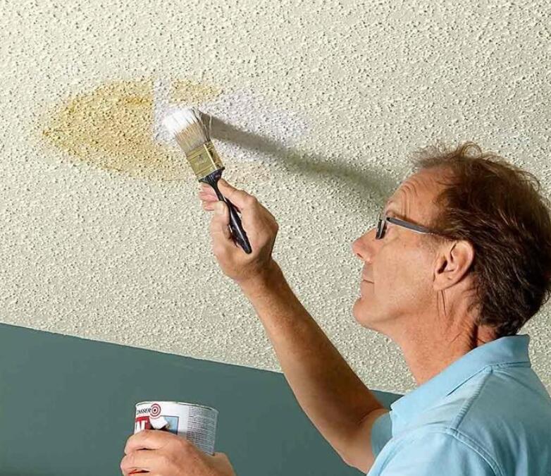 how to clean the light yellow stains on ceiling